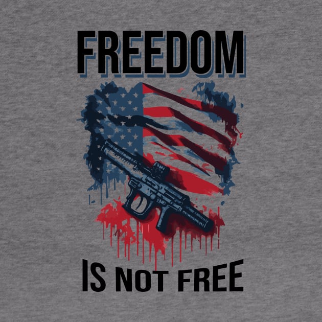 Freedom is not free independence day quote typography design by emofix